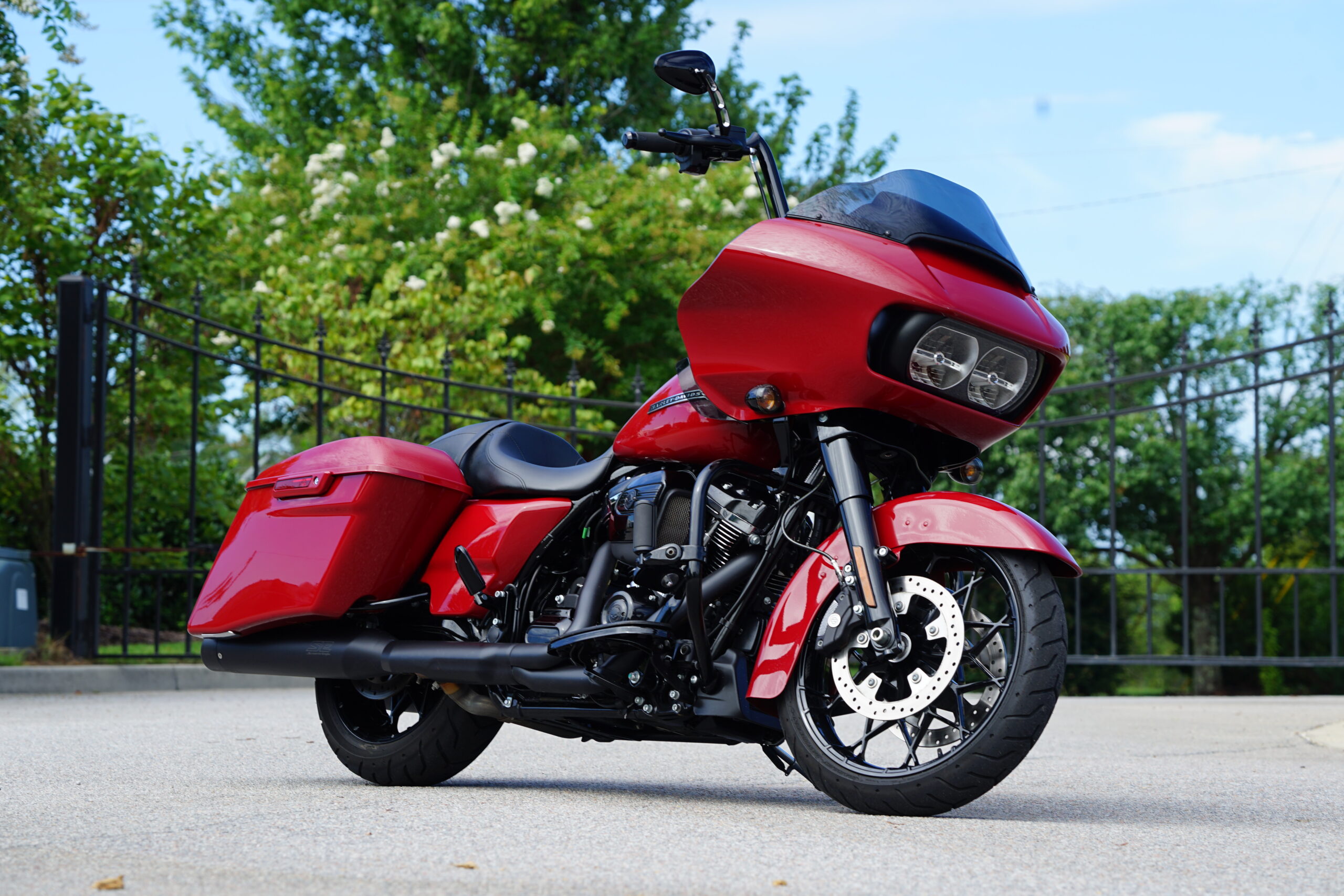 premium red motorcycle